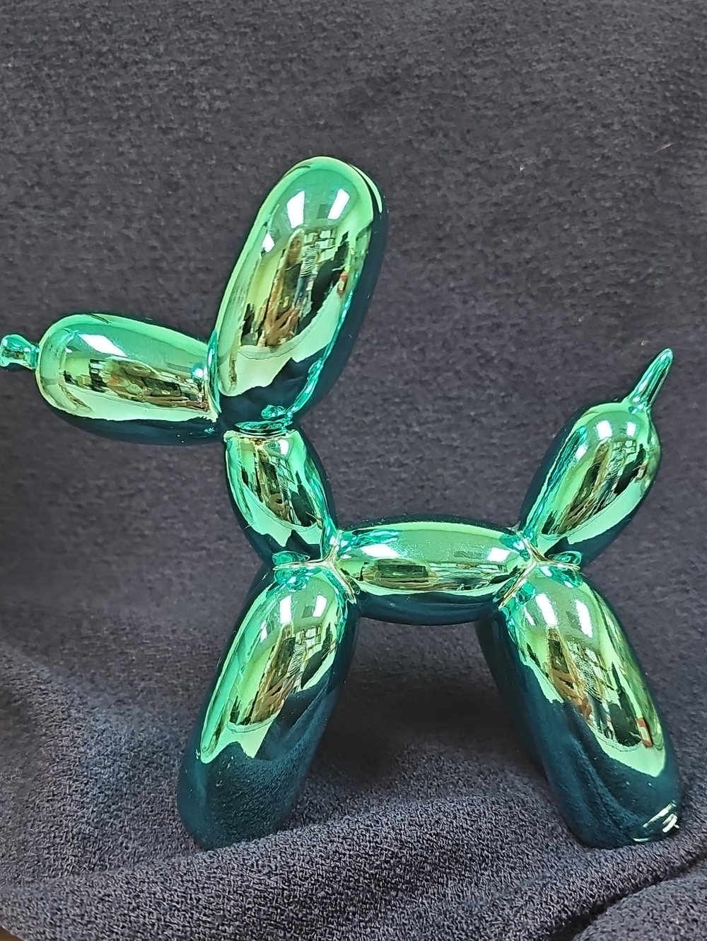 Jeff Koons Balloon Dog Sculpture Metallic Teal